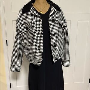 House of Harlow 1960 Black & White Houndstooth Jacket